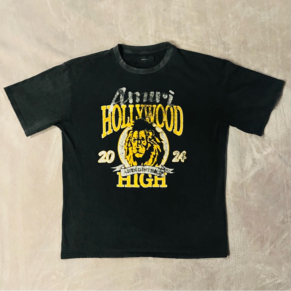 AMIRI Hollywood High Black Distressed T-Shirt Men’s Size XL